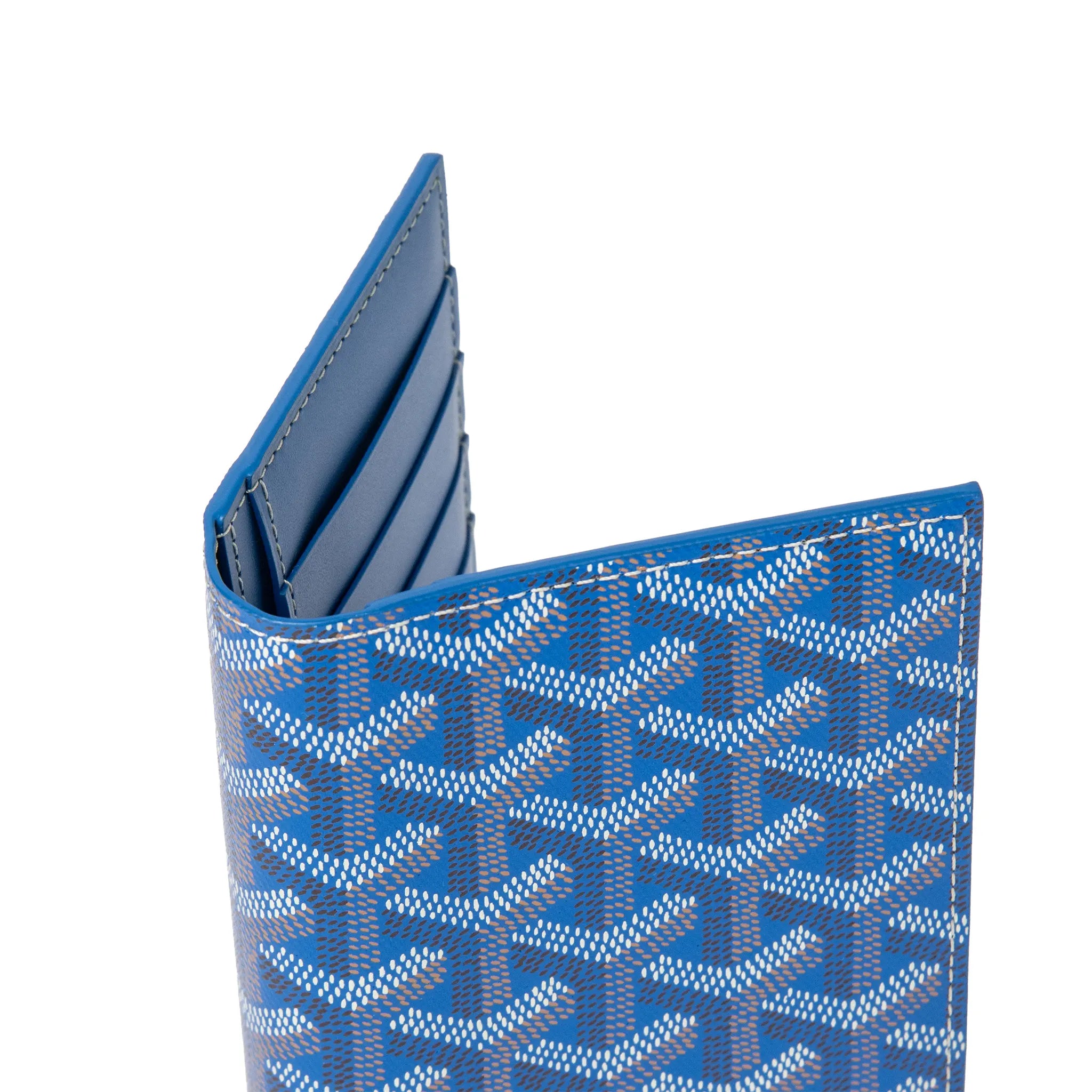 Back View of Goyard Saint-Roch Wallet Sky Blue STRINIPMLTY10CL10X